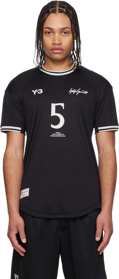 Y-3 Black Jude Bellingham Soccer Short Sleeve Jersey