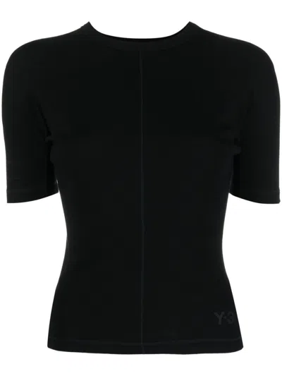 Y-3 Black Logo Crew Neck T-shirt