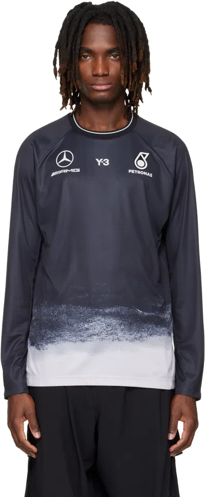 Y-3 Black Mercedes-amg F1 Edition Mechanics Jersey T-shirt