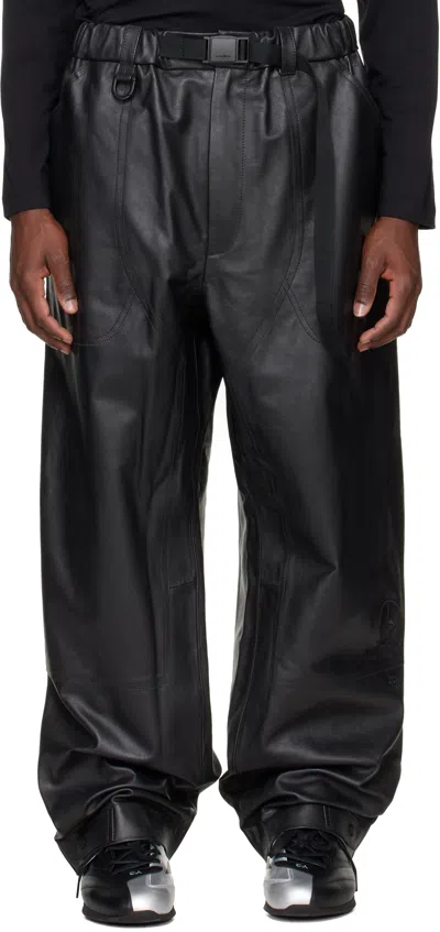Y-3 Black Mercedes-amg F1 Edition Racing Leather Pants