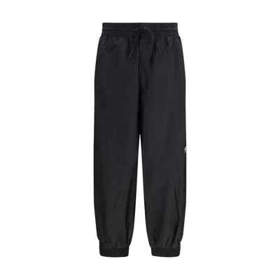 Y-3 Black Nylon Casual Pants In Gold