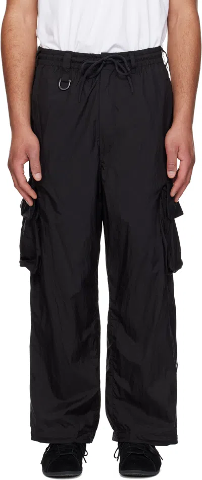 Y-3 Black Nylon Wired 3 Stripes Cargo Pants