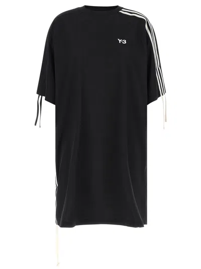 Y-3 Stripe Sleeve Dress In Black
