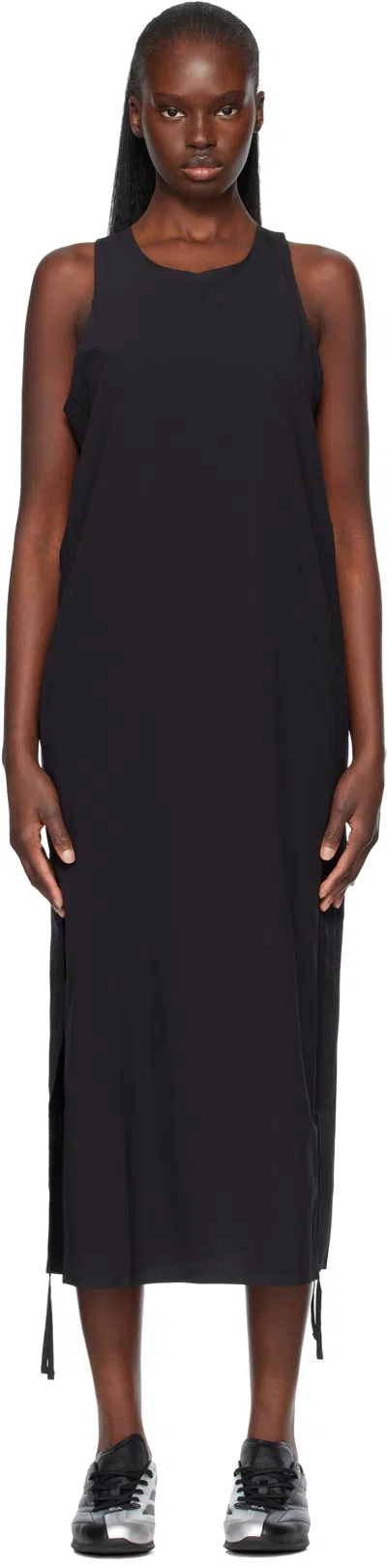 Y-3 Black Racer Cinch Midi Dress