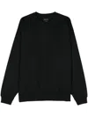 Y-3 Men Black Solid Crew Neck Sweatshirt In Black