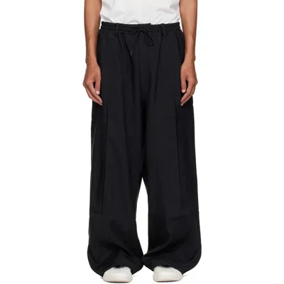 Y-3 Black Sport Uniform Box Pleated Trousers