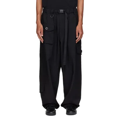 Y-3 Black Sport Uniform Tapered Cargo Pants