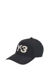 Y-3 Logo Baseball Cap Six Panel Curved Peak In White