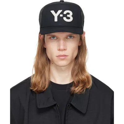 Y-3 Black Trucker Cap