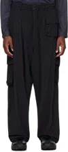 Y-3 Black Ut Straight Cargo Pants In Black
