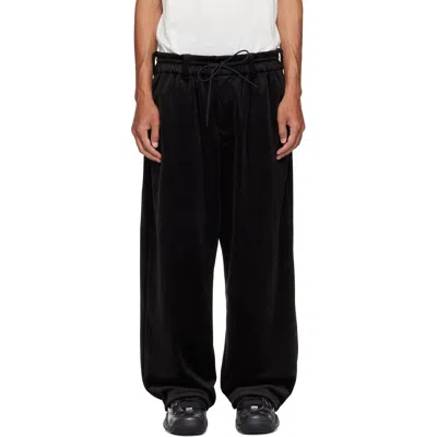Y-3 Black Velvet Corduory Track Pants
