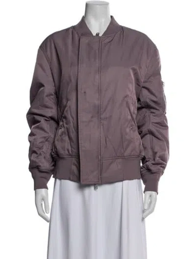 Pre-owned Y-3 Bomber Jacket In Purple