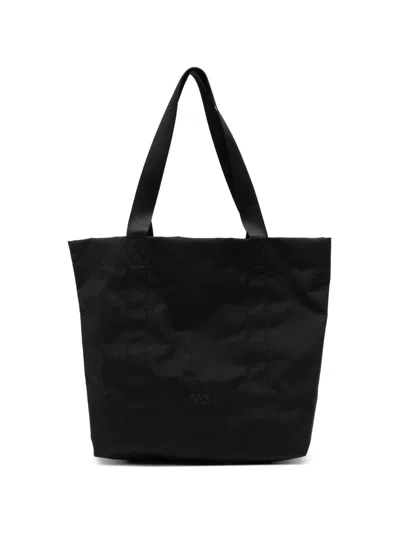Y-3 Borsa A Mano Nera Con Logo Y3 In Black