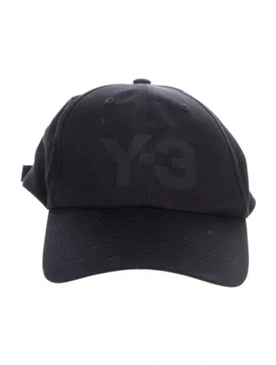 Pre-owned Y-3 Branded Baseball Cap In Black