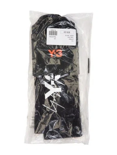 Pre-owned Y-3 Branded Pattern Printed Socks In Black