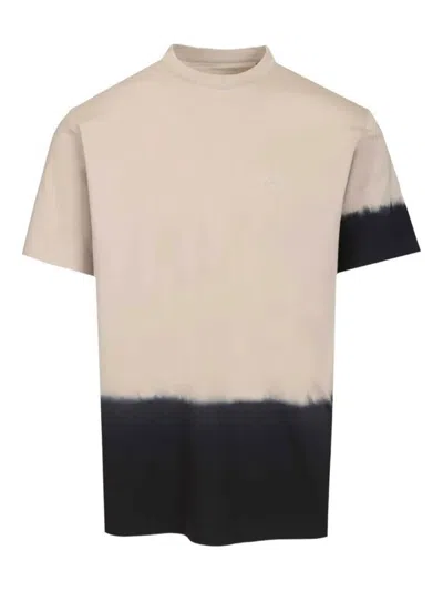Y-3 Faded Two-tone Cotton T-shirt In Metallic