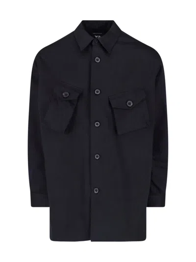 Y-3 Button-up Shirt In Black