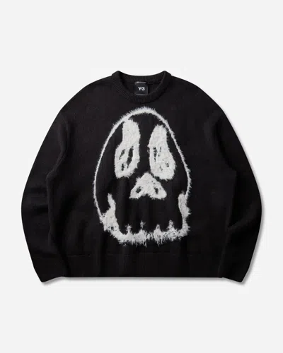 Y-3 Chito Graphic Knit Sweater In Black