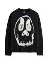 Y-3 Wool Blend Crew Neck Sweater Graphic In Black