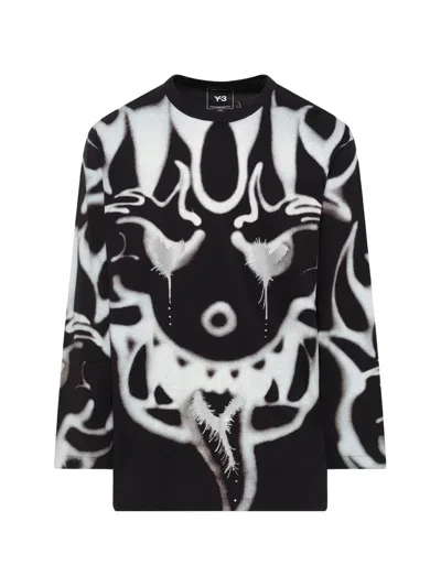 Y-3 Unisex Cotton Crew Neck Graphic Sweater In Multi