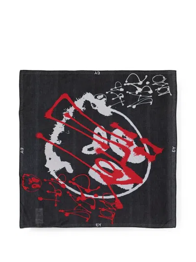 Y-3 Chito Graphic Scarf L In Black