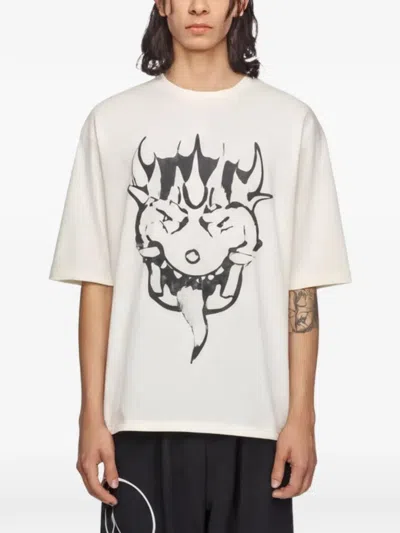 Y-3 Cotton Relaxed-fit Graphic-print T-shirt In Multi