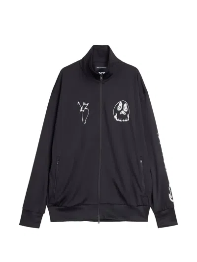 Y-3 3 Stripes Skull Track Top In Black