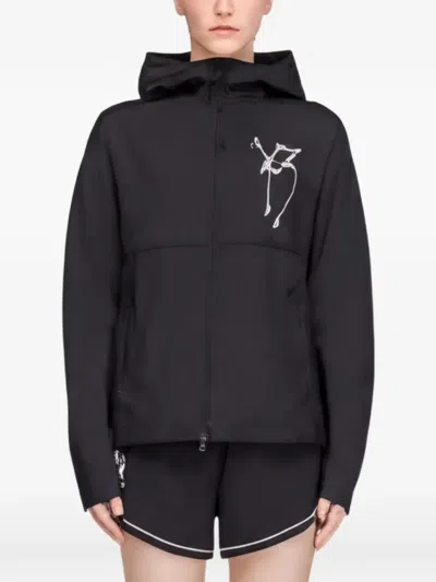 Y-3 Chito Graphic-print Running Jacket In Black