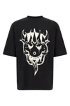 Y-3 Cotton Crew Neck Graphic Print T-shirt In Black
