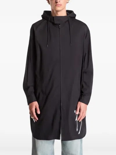 Y-3 Chito-graphic Hooded Shirt In Black