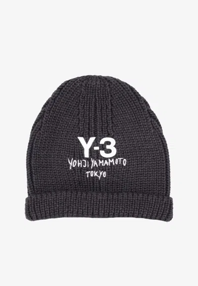 Y-3 Chunky Knit Wool Beanie In Black
