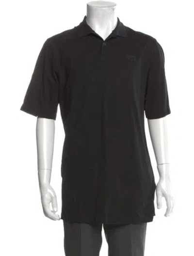 Pre-owned Y-3 Collar Short Sleeve Polo Shirt In Black
