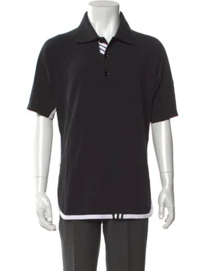 Pre-owned Y-3 Collar Short Sleeve Polo Shirt In Black