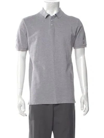Pre-owned Y-3 Collar Short Sleeve Polo Shirt In Gray