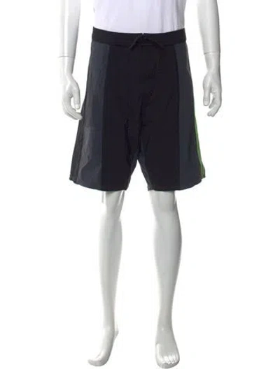 Pre-owned Y-3 Colorblock Pattern Athletic Shorts In Black