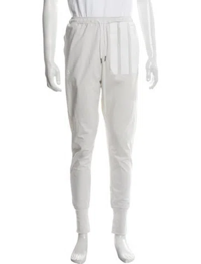 Pre-owned Y-3 Colorblock Pattern Lounge Bottoms In White