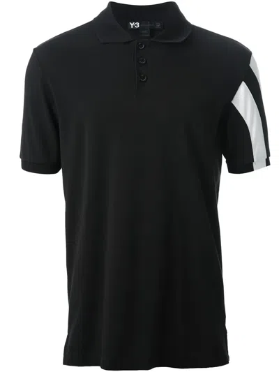 Y-3 Contrasting Striped Sleeve Polo Shirt In Multi