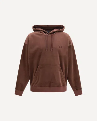 Y-3 Corduroy Hooded Sweatshirt In Brown