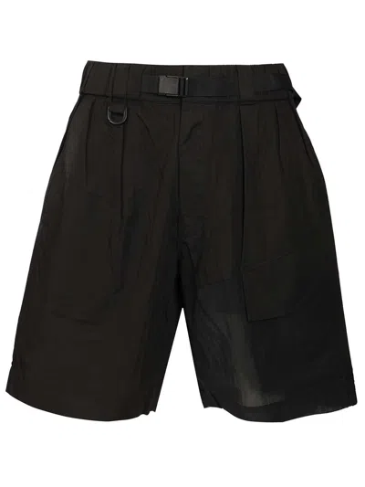 Y-3 Cotton Blend Cargo Bermuda Shorts Trousers Black