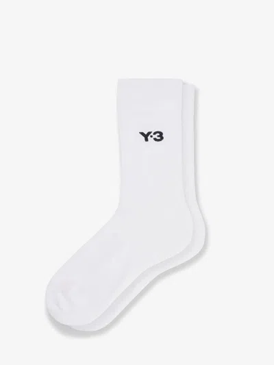 Y-3 Cotton Blend Socks In White