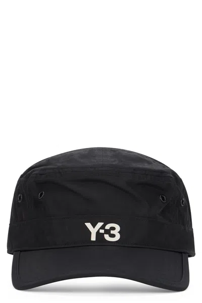 Y-3 Cotton Cap With Logo In Black