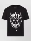 Y-3 Cotton Crew Neck Graphic Print T-shirt In Black
