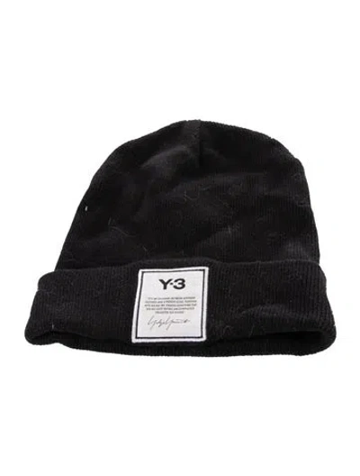 Pre-owned Y-3 Cotton Skull Cap In Black