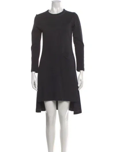 Pre-owned Y-3 Crew Neck Knee-length Dress In Gray