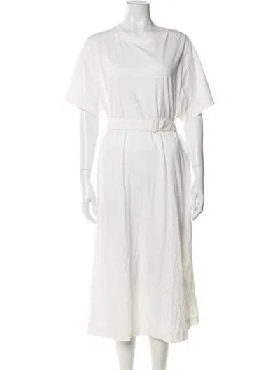 Pre-owned Y-3 Crew Neck Long Dress In White