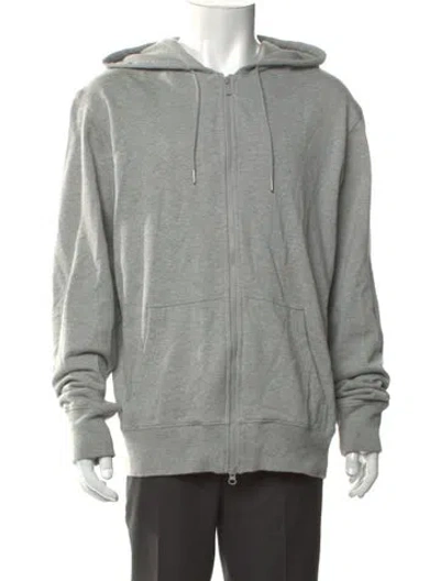 Pre-owned Y-3 Crew Neck Long Sleeve Cardigan In Grey