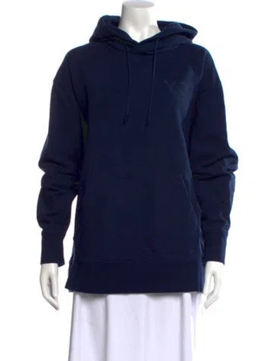 Pre-owned Y-3 Crew Neck Long Sleeve Sweatshirt In Blue