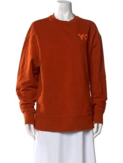 Pre-owned Y-3 Crew Neck Long Sleeve Sweatshirt In Orange