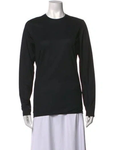 Pre-owned Y-3 Crew Neck Long Sleeve Top In Black