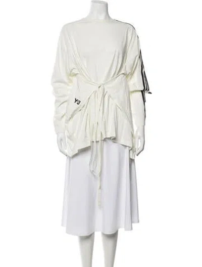 Pre-owned Y-3 Crew Neck Long Sleeve Top In Neutrals